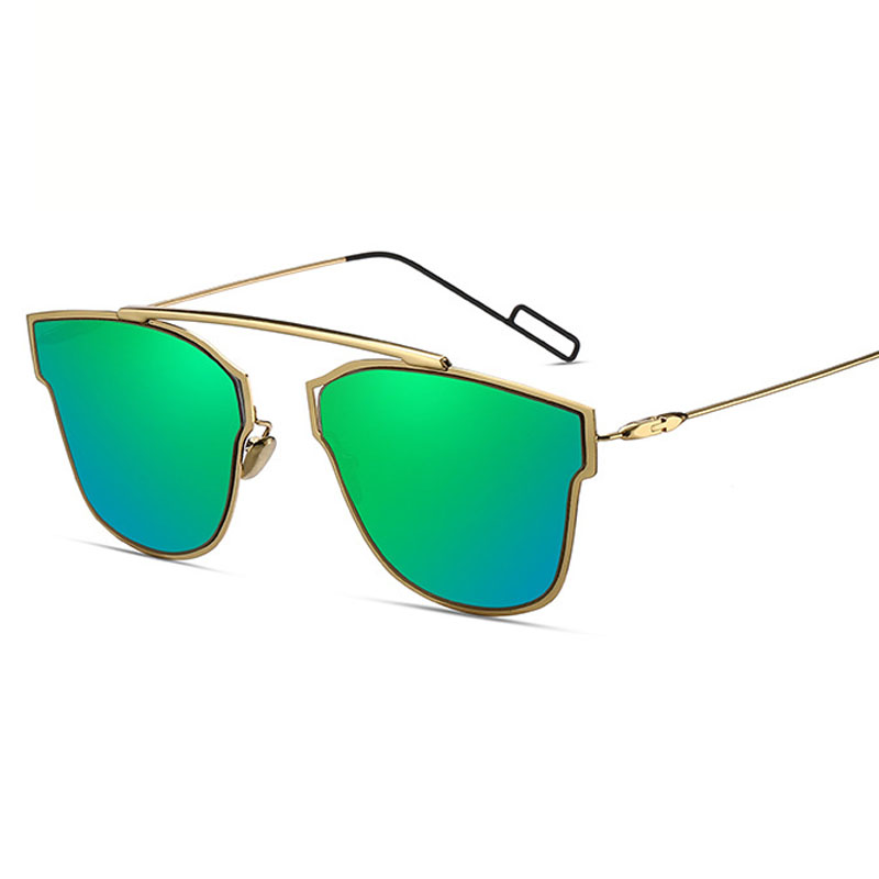 Nouvelles lunettes de soleil tendance pour femmes, style pilote, œil de chat, marque de luxe, designer, rose, violet, argent, film miroir, lunettes de soleil