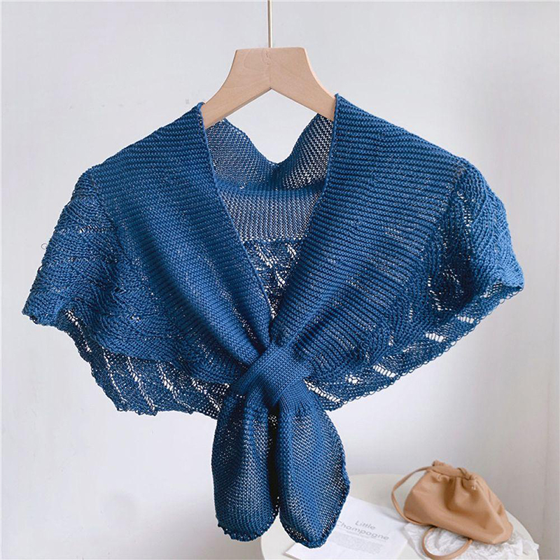 Hiver plus chaud couleur unie Blouse couverture épaule Cape coréenne faux colliers noué écharpe épais silencieux femmes tricoté châle écharpe