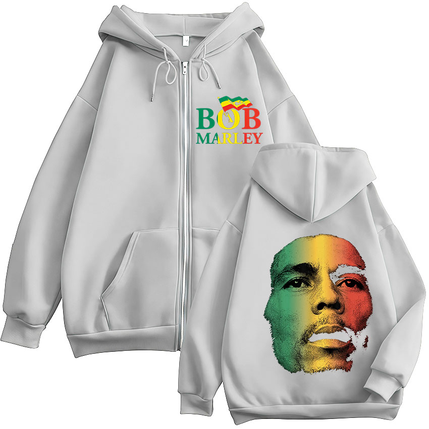 Rappeur Bob Marley Album 2025 sweat à capuche zippé hommes Hip Hop Fans pull zippé sweat homme ample mode manteaux vêtements à capuche
