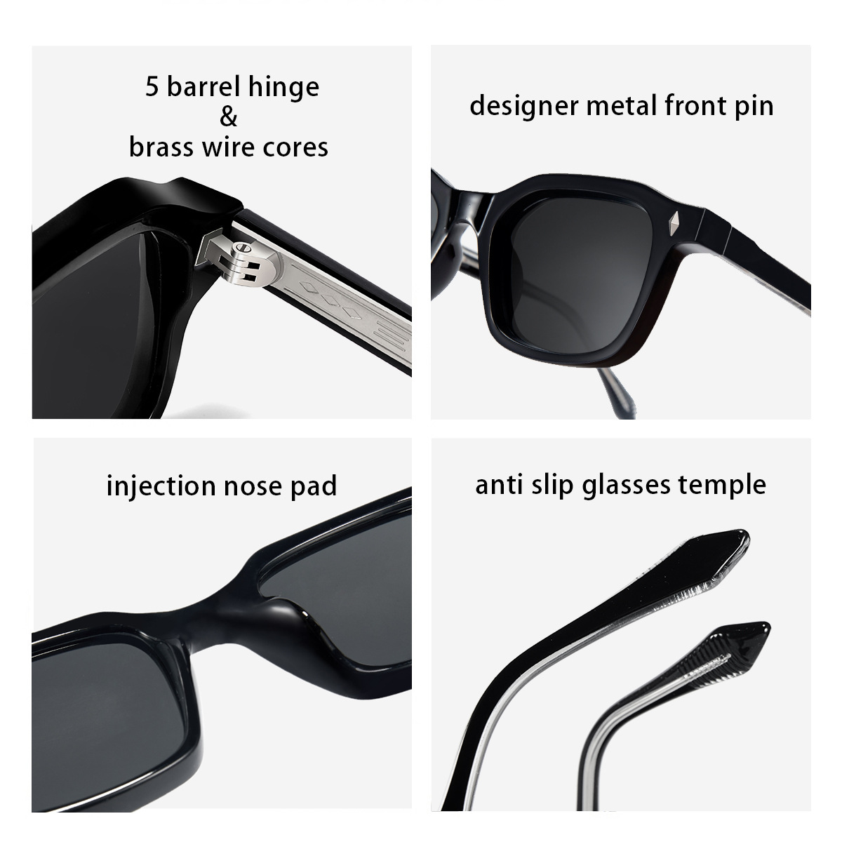 Lunettes de soleil carrées pour hommes et femmes, lunettes de soleil carrées, lunettes de soleil de luxe, marque classique, vintage, populaire, punk, voyage, conduite, ombrage, UV400