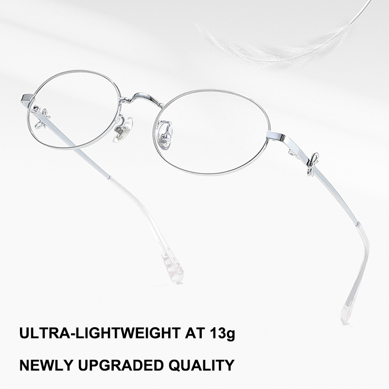 Lunettes ovales ultralégères en métal, monture élégante avec nœud papillon, lunettes pour femmes, Design de luxe rétro
