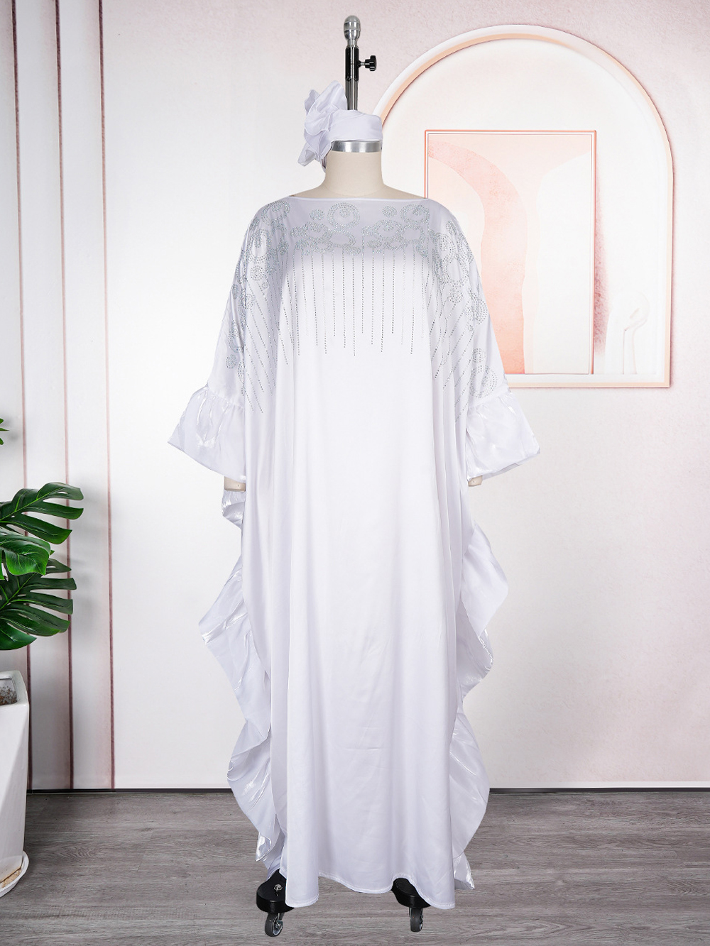 Robes de soirée élégantes pour femmes, robes maxi traditionnelles africaines amples à volants, abayas hijab de Dubaï, robes de mariée, kaftans