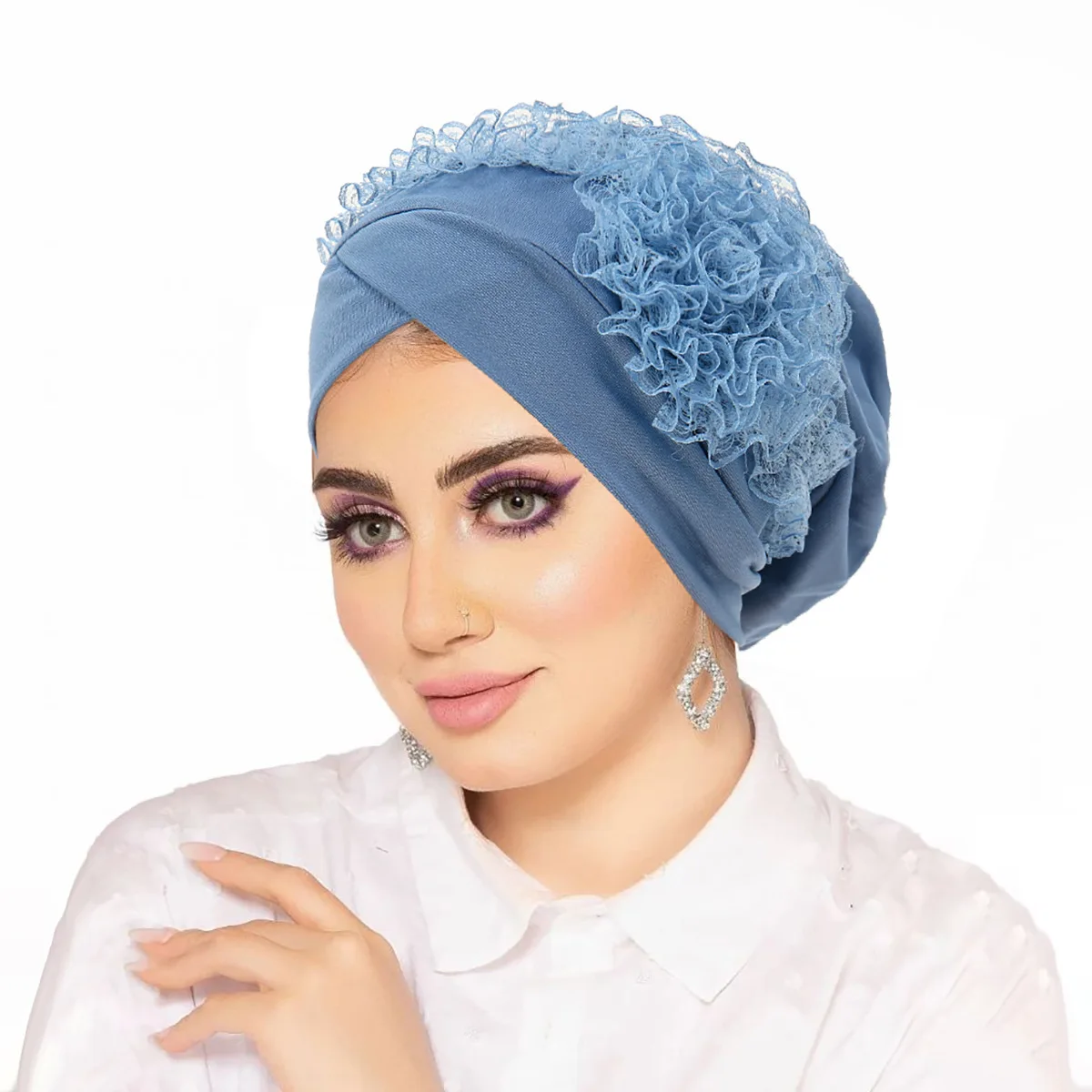 Musulman sous Hijab casquette dentelle fleur Turban chimio casquette chapeau musulman intérieur Hijab islamique Turban chapeaux femme Bonnet accessoires