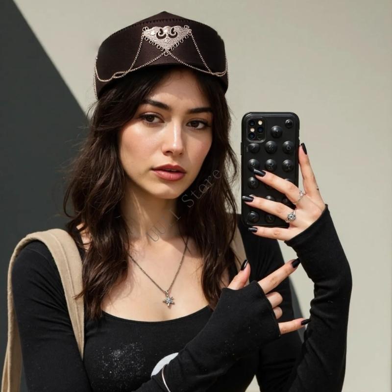 Handcraft kazakh ethnique top chapeau parfait pour les performances des festivals scène