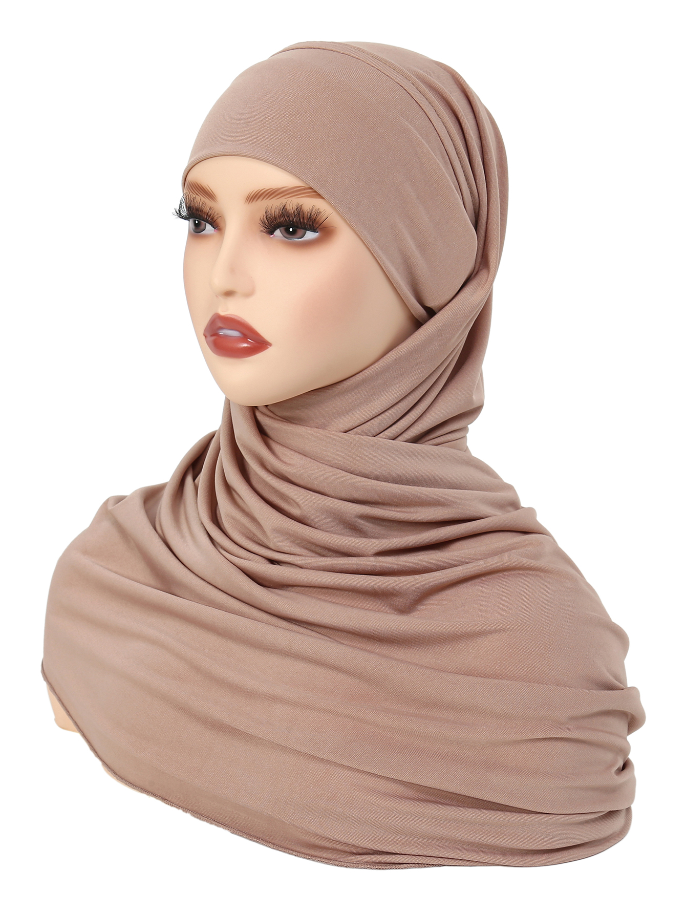 Cristal chanvre femmes Hijab couleur unie musulman dames Turban doux élastique foulard moyen-orient tête enveloppement foulard