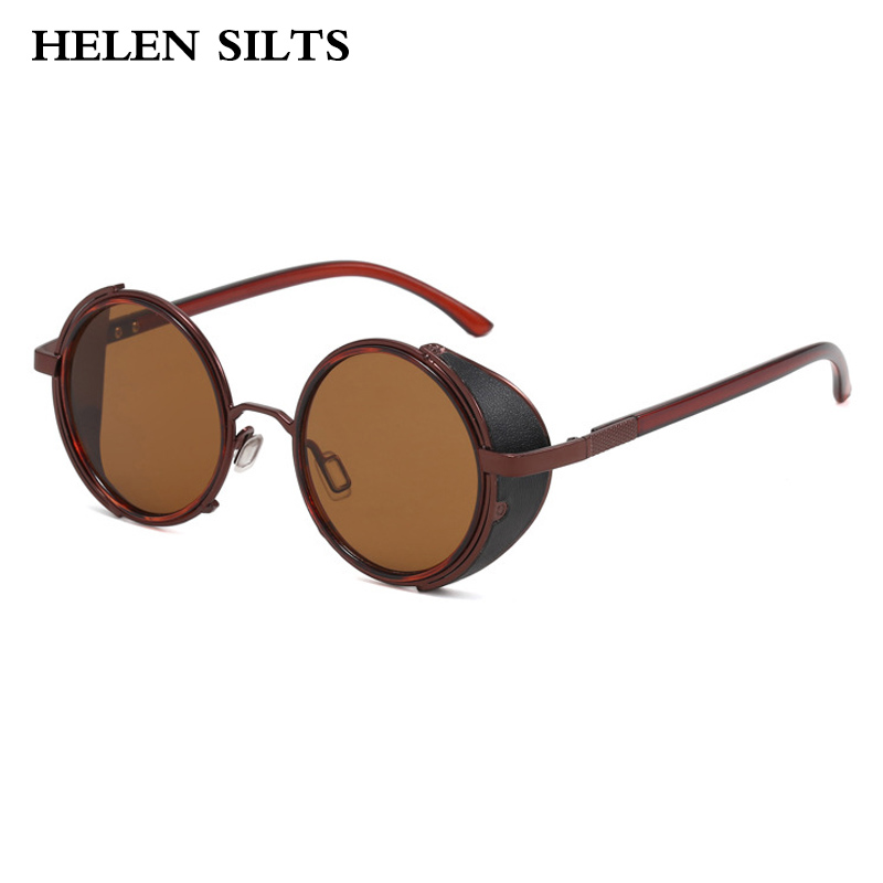 Lunettes de soleil rondes Steampunk pour hommes et femmes, marque de luxe de styliste, mode Vintage voyage, nuances Hip Hop populaires UV400