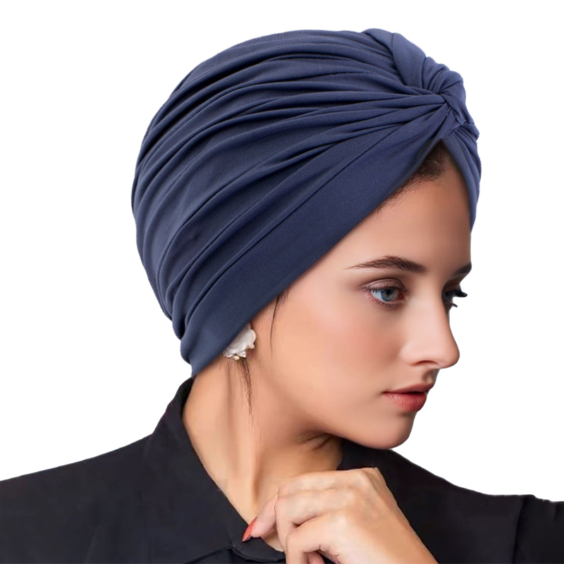 Nouvelles femmes doux élastique Ramadan musulman Hijab casquettes mode femmes foulard couleur unie soins des cheveux Turban Bonnet chimiothérapie casquette