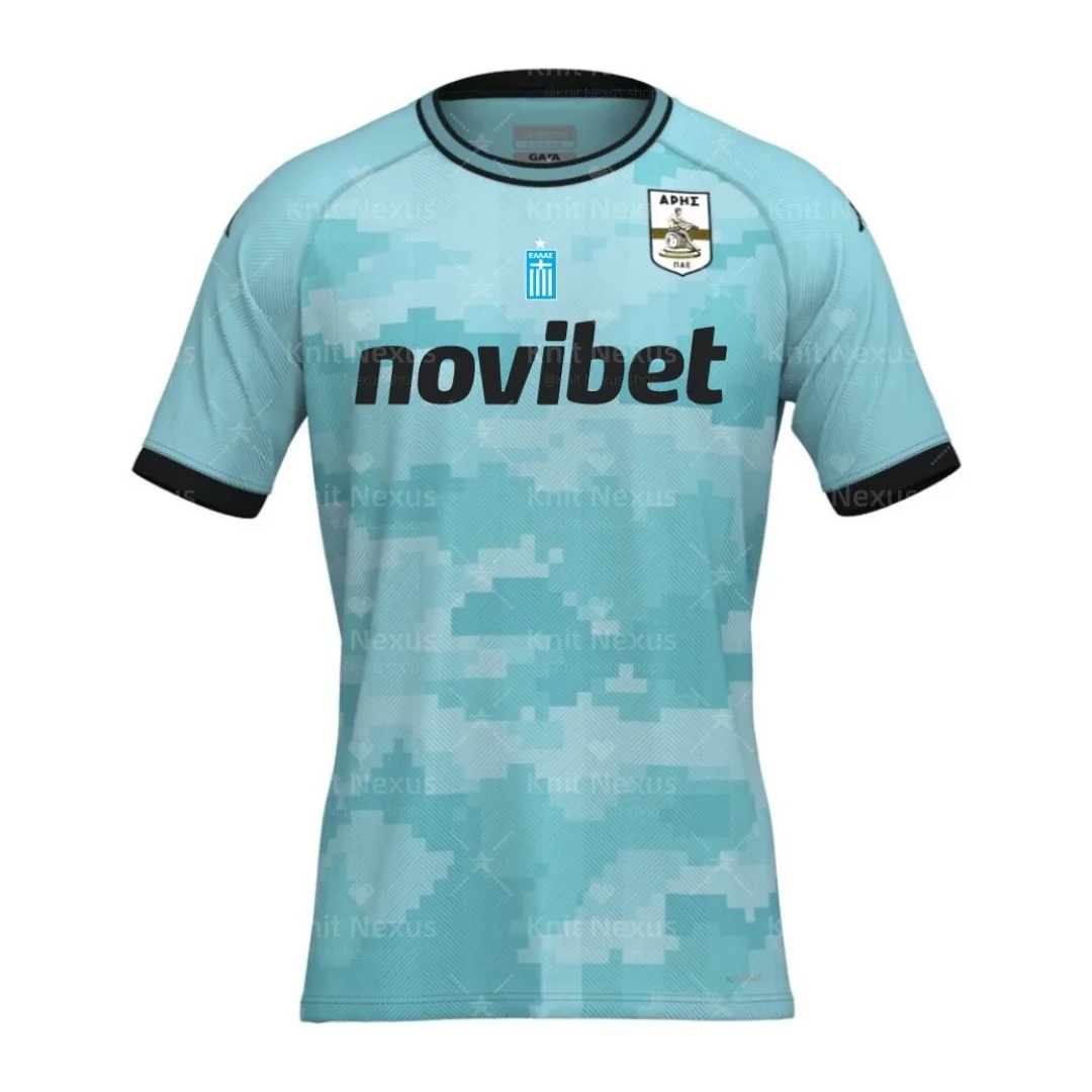 Maillot domicile Aris Thessaloniki 25-26, maillot grec, T-shirt sportif à séchage rapide pour homme, vêtements pour enfant, tee-shirt Y2K pour femme