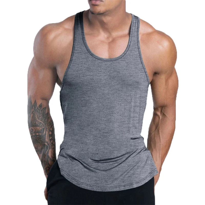 NOUVEAU Débardeur de fitness pour hommes, maillot de corps d'entraînement estival, débardeur de basketball pour hommes, respirant, à séchage rapide, débardeur décontracté pour hommes, veste de sport.