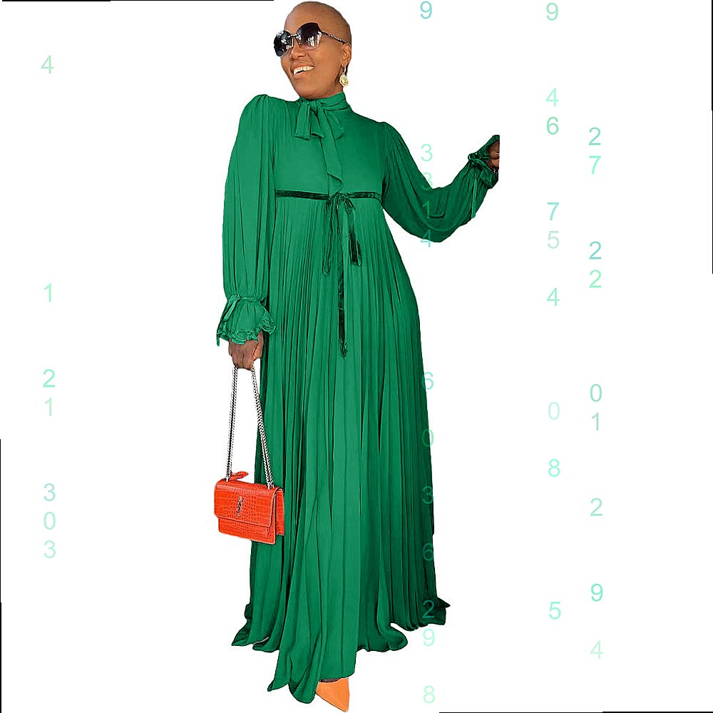 Robe longue plissée pour femme, collection Printemps-Été, combinaison, ensemble assorti, robe de soirée