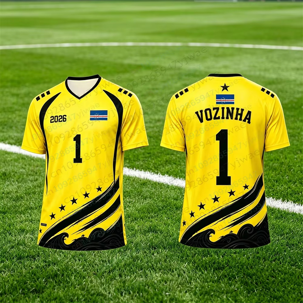 Maillot de football 2026 Hero Cabo Verde No.1 Vozinha – T-shirt de sport ample, respirant et à séchage rapide pour hommes et femmes