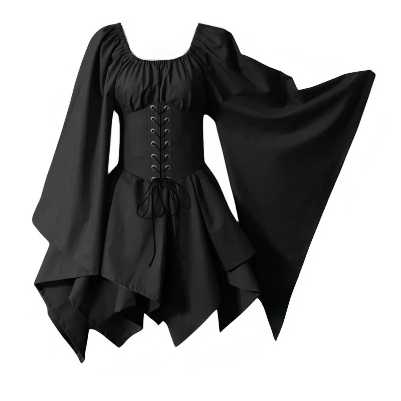 Costume médiéval pour femmes, robe médiévale de la Renaissance, fée elfe, Costume traditionnel Viking irlandais, oreille d'elfe pour fête d'halloween