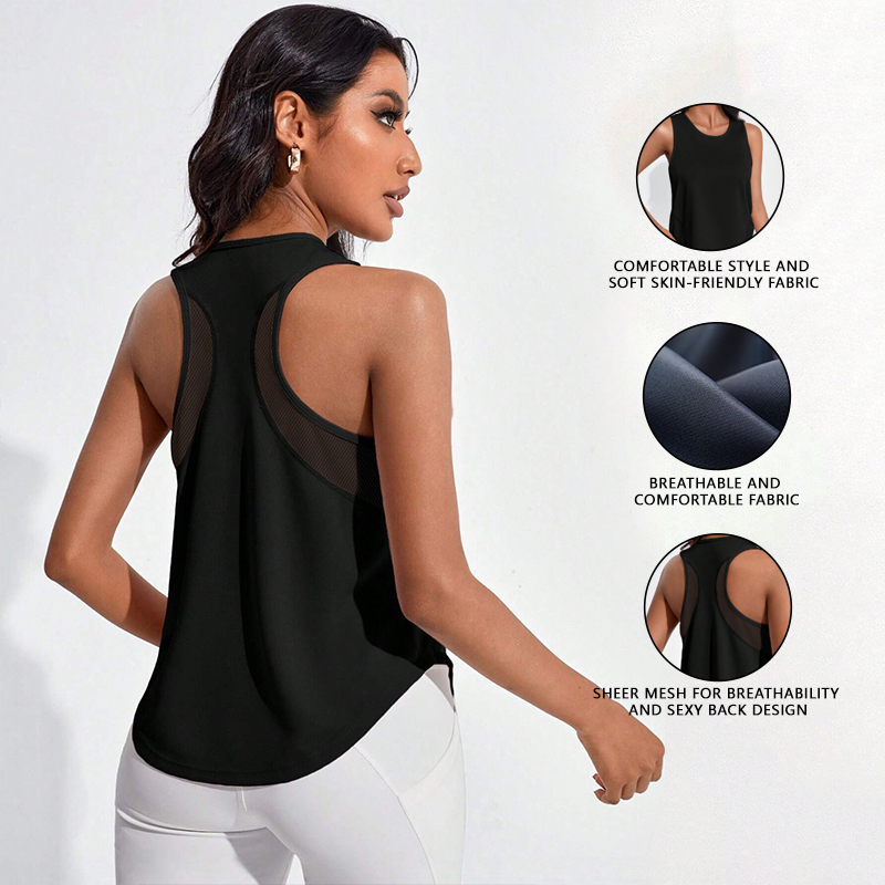 Débardeurs d'été à séchage rapide pour femmes, gilets de sport, couleurs unies, décontractés, respirants, doux, sans manches, pour activités de plein air, chemises sans manches pour femmes