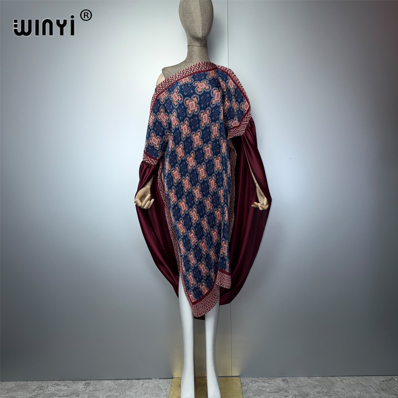 Robe longue plissée WINYI Boho Africa, style décontracté, élastique, pour la plage, abaya musulmane pour femmes, robe de soirée de luxe Dubaï, pour les vacances