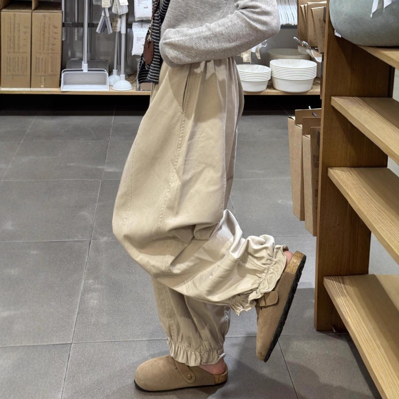 Femmes Floral jambe large pantalons décontractés taille haute pantalon ample 2025 automne nouveauté minceur confort