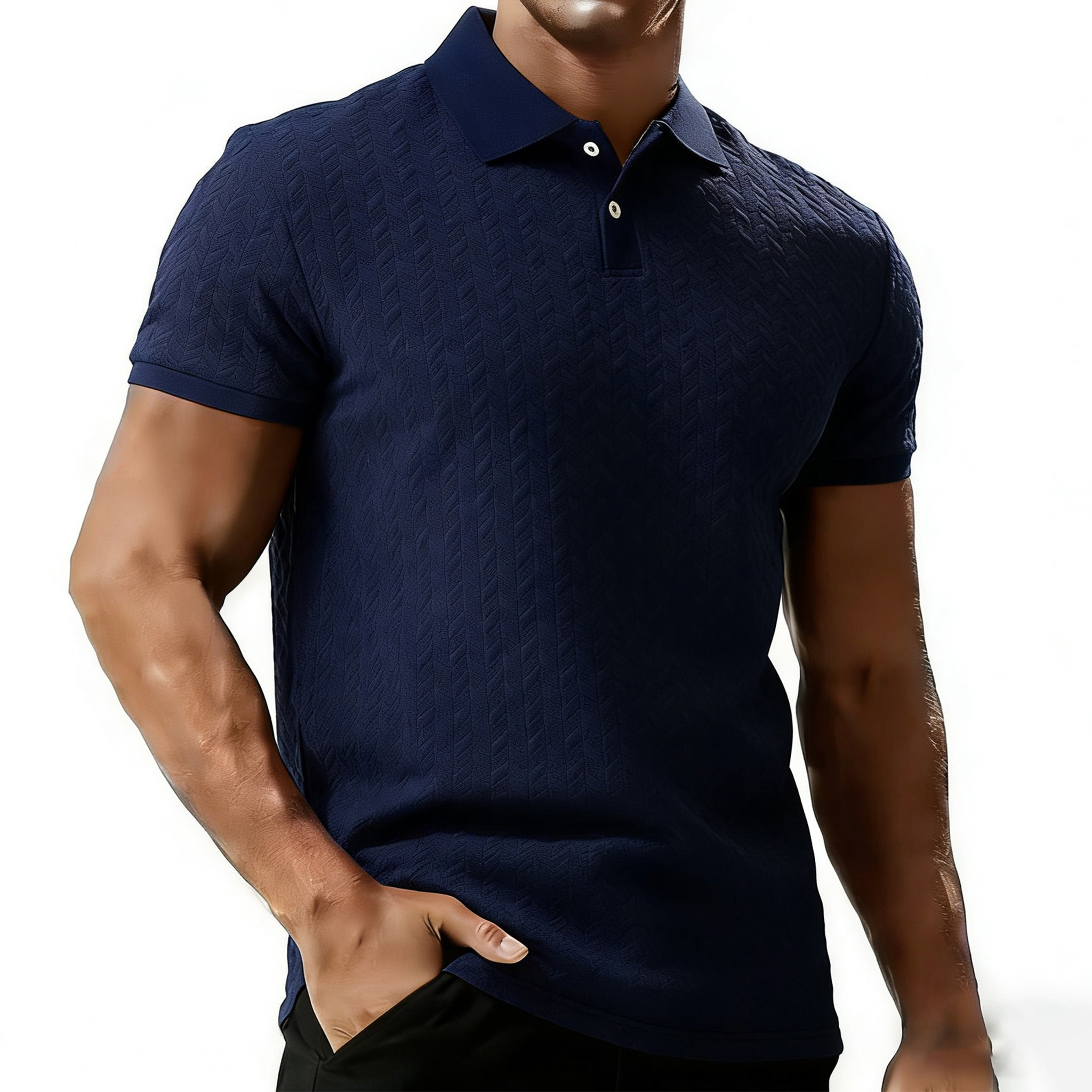 T-shirt décontracté pour homme, manches courtes, vêtements masculins d'été, hauts de qualité supérieure, tee-shirt noir et blanc, polo, t-shirt tendance pour homme