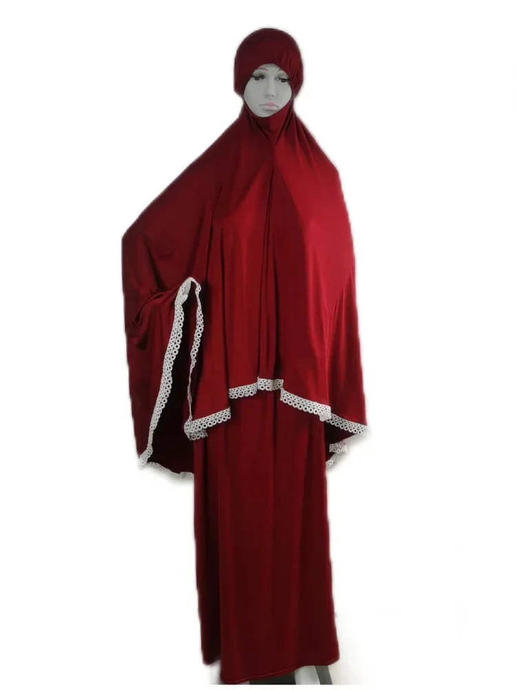 Vêtement de prière Eid Ramadan pour femmes musulmanes, ensembles de jupes, ensemble Abaya 2 pièces, ensembles Hijab, ensembles de jupes longues tiens imar, Niqab, robe musulmane