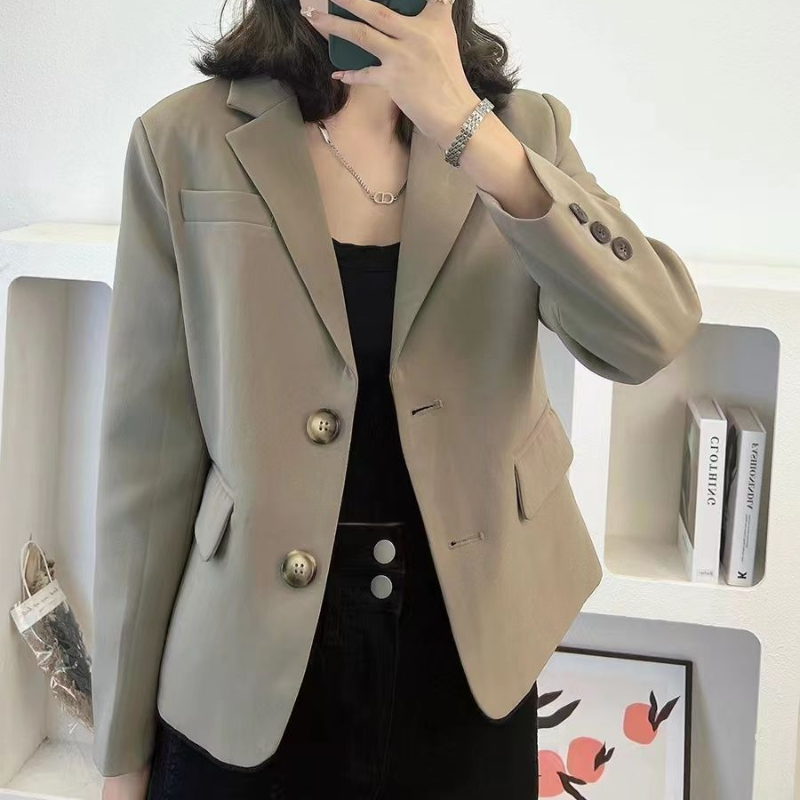 Veste pour femmes courte découpée décontracté printemps vêtements coréen Blazers automne tenues tendance femmes Blazer costumes couture 2025 manteau