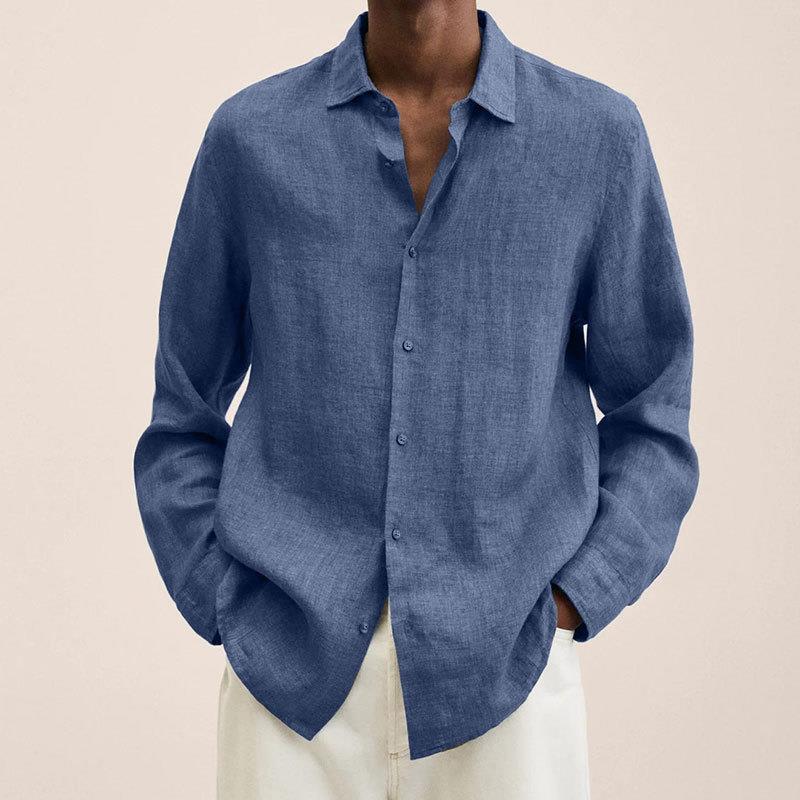 Vêtements de tempérament à manches longues pour hommes, revers à boutons d'épissure, document solide, polyvalent, chemise de conseil, mode, automne, hiver, nouveau