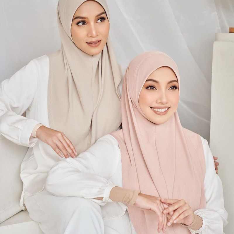 Hijabs Instantanés en Mousseline de Soie pour Femme Musulmane, avec Casquette, tiens imar, Islam, Jersey, Écharpe, Sauna, Vêtements