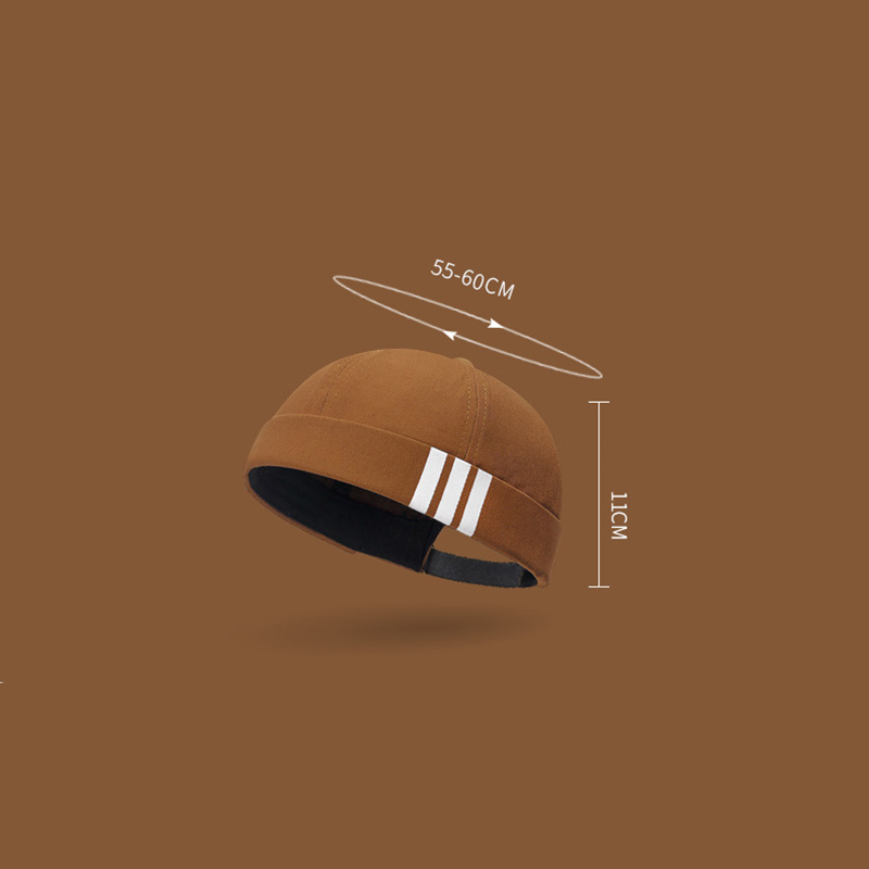 Casquette de sport à rayures rétro pour hommes et femmes, chapeau sans bord, bonnets en peau de melon, danse de rue, hip hop, propriétaire, A99, printemps