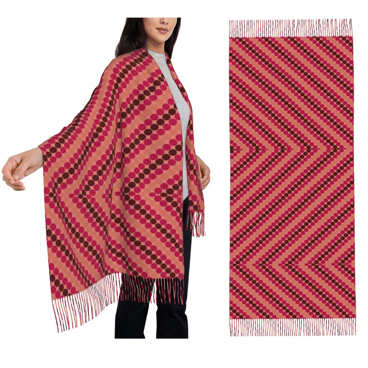 Sou Hiyori japon Anime Shin Tsukimi YTTD écharpe gland foulards femmes doux chaud châles et enveloppes longue automne hiver châle enveloppement