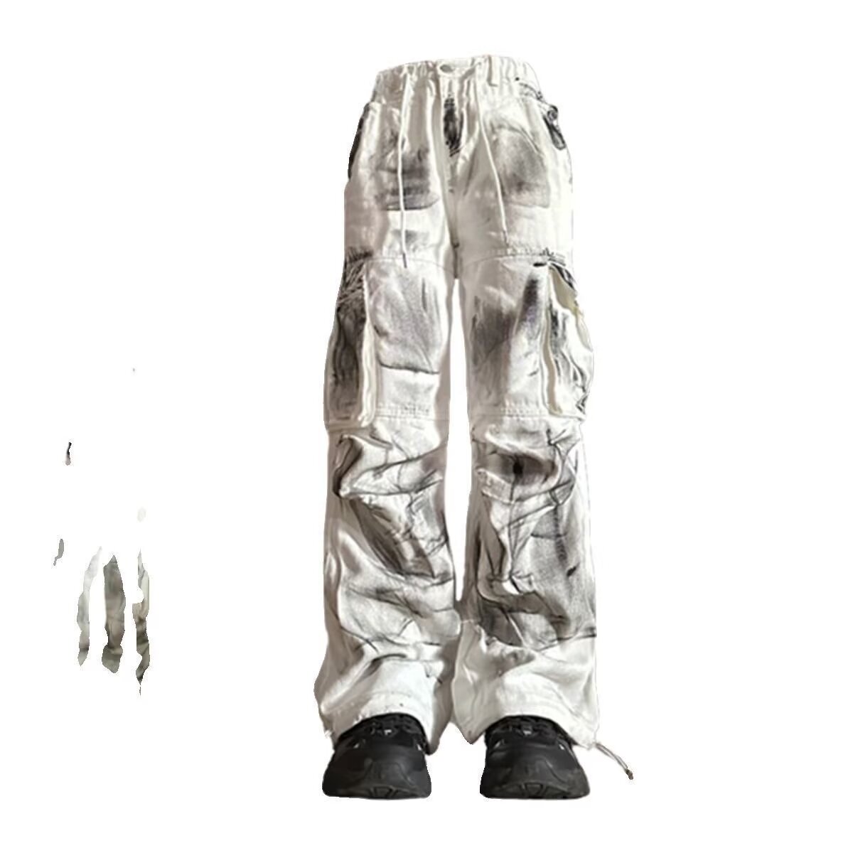 Femmes Jean large femmes Jean Span Shoujo fille Style Denim niveau blanc pantalon Jean Y2k Coquette femme vêtements taille haute pantalon
