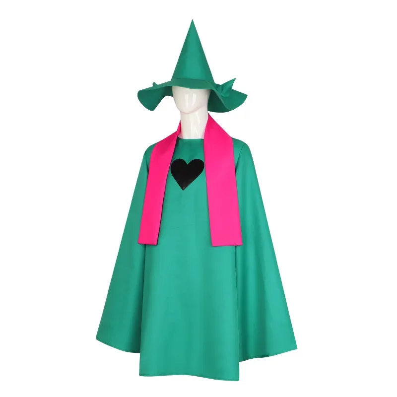 Sweat à capuche cosplay Undertale Ralsei, cape cosplay Deltarune avec chapeau et écharpe, costume d'Halloween