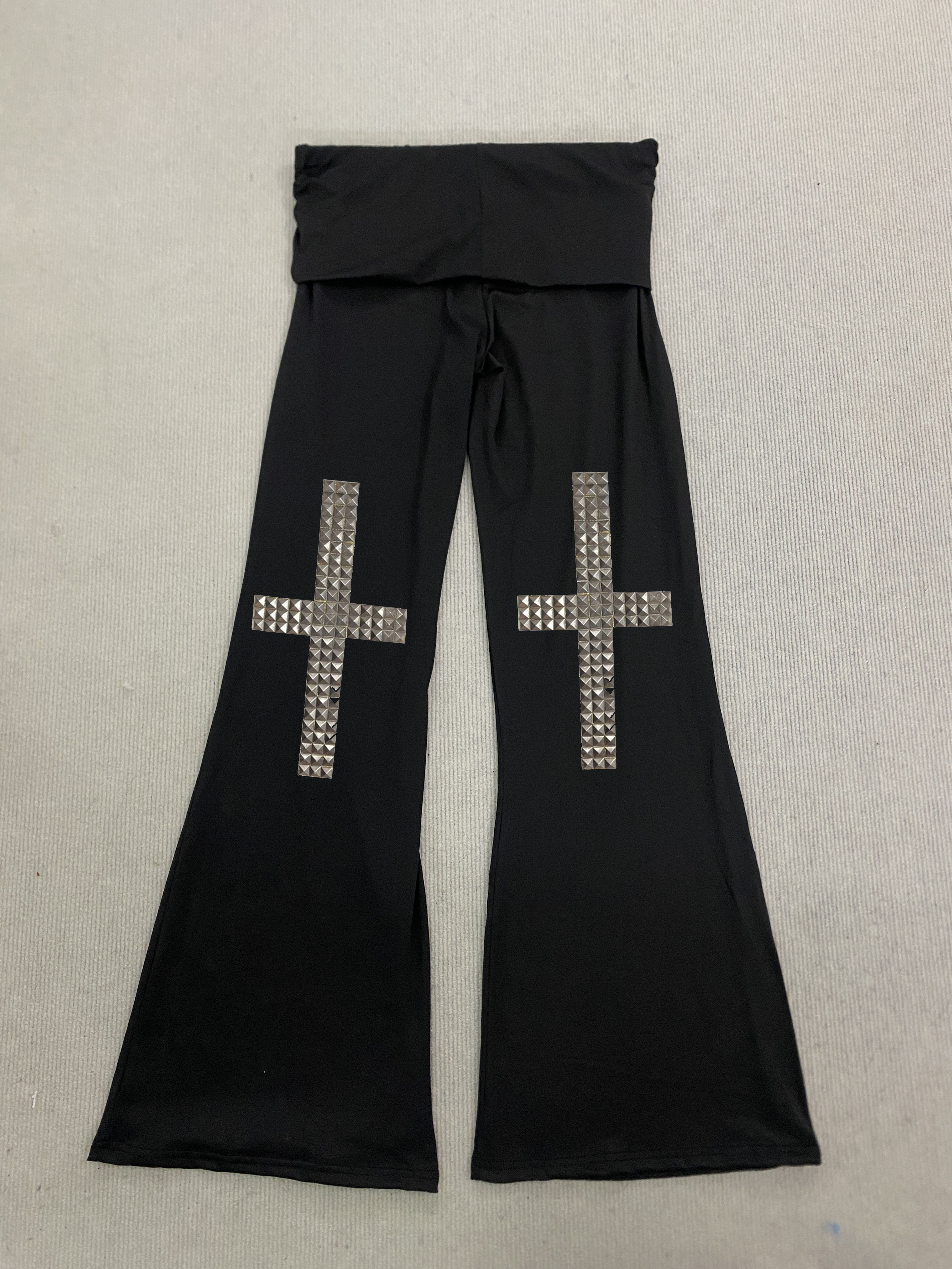 Pantalons décontractés noirs pour femmes, coupe slim sexy, style polyvalent de rue en diamant chaud croisé, printemps et automne