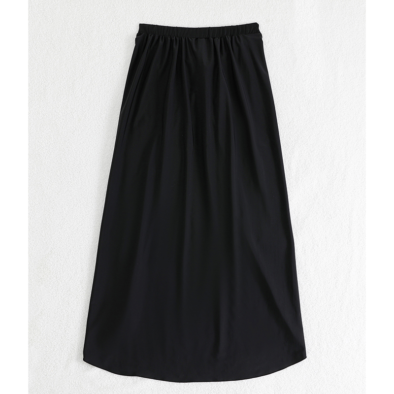 Mode solide robe de plage femmes décontracté élastique taille haute fente jupe longue été 2025 nouveaux vêtements de plage Spice Girl Bikini couvrir
