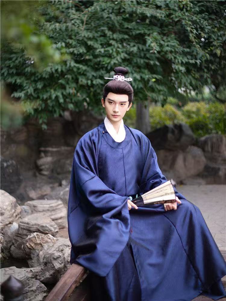 Hanfu – Robe Hanfu originale pour hommes et femmes, col rond de la dynastie Ming, motif ancien foncé, Costume Royal, Costume de scène Cosplay pour événement d'halloween