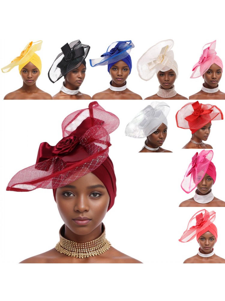 Turban Africain Auto Gele à Paillettes pour Femme, Bonnet de Mariage Nigérian, Déficit de Tête Musulmane, 2024