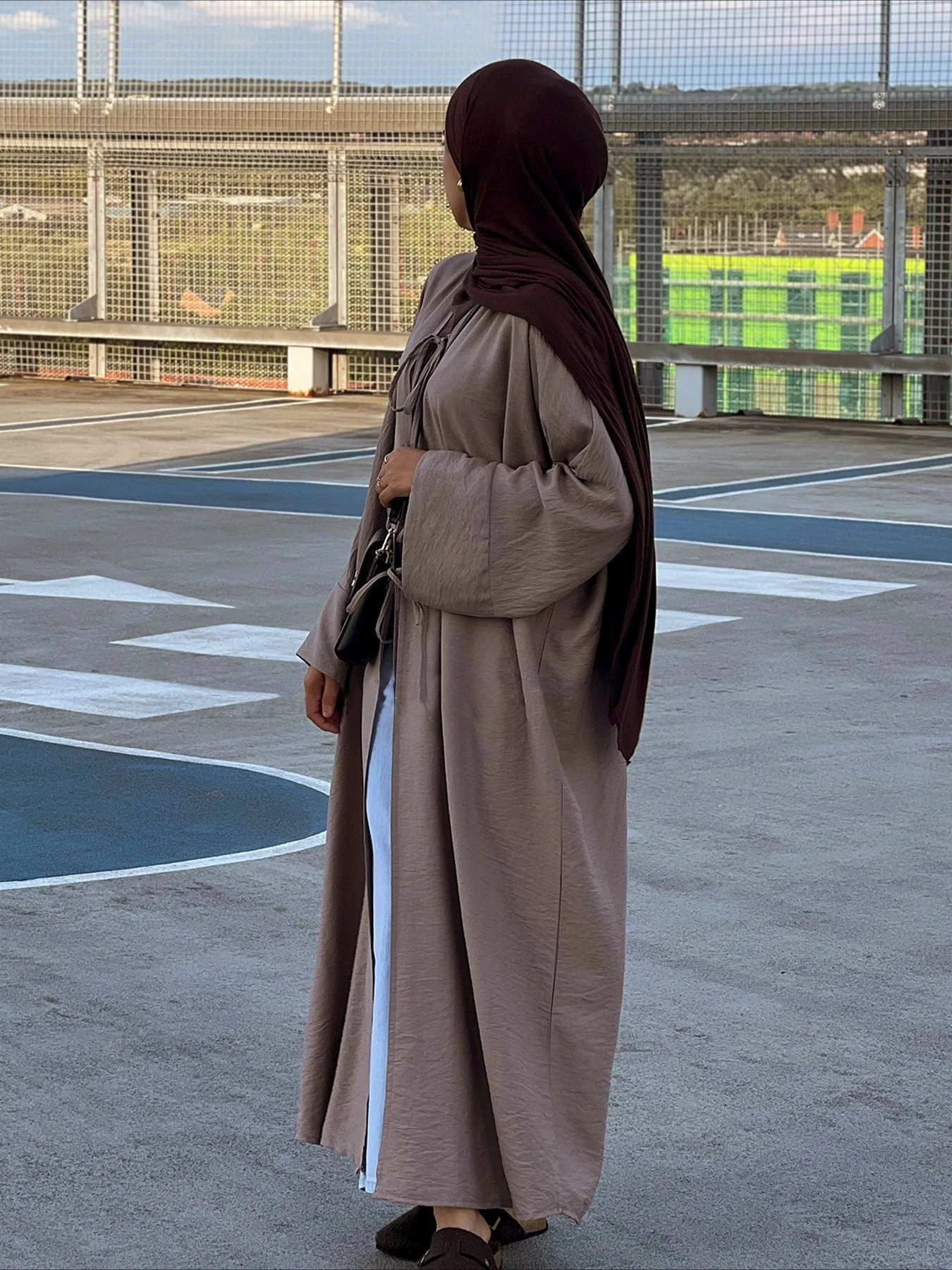 Abaya à lacets pour femmes musulmanes, robe longue arabe modeste, Jalabiya, cardigan à lacets, robe éducative, caftan de Dubaï, Ramadan, Eid, Maroc