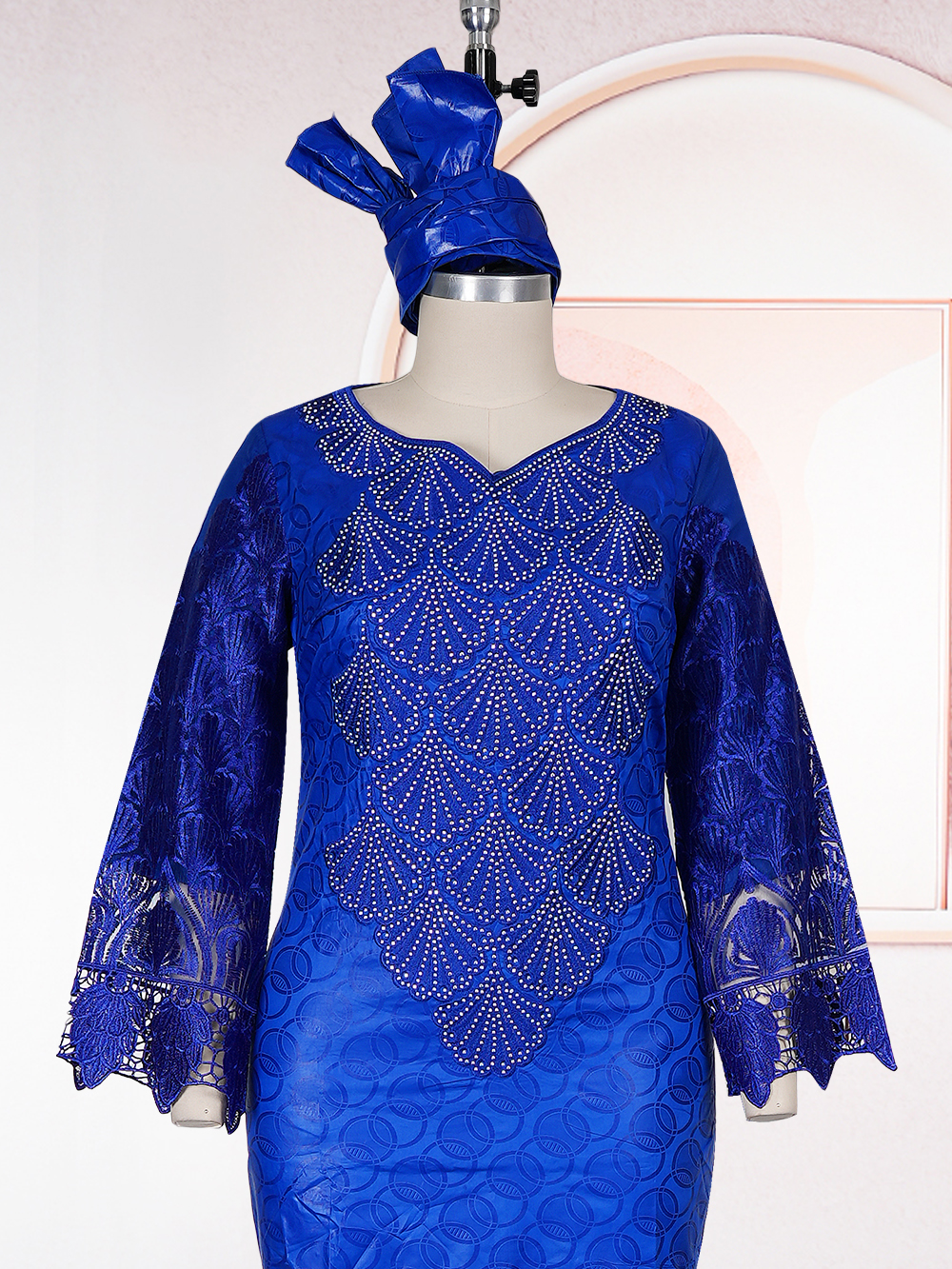 Robes longues de soirée africaines grande taille pour femmes 2026 – Nouvelle collection de robes de luxe brodées Bazin, tenues élégantes pour mariages musulmans et soirées