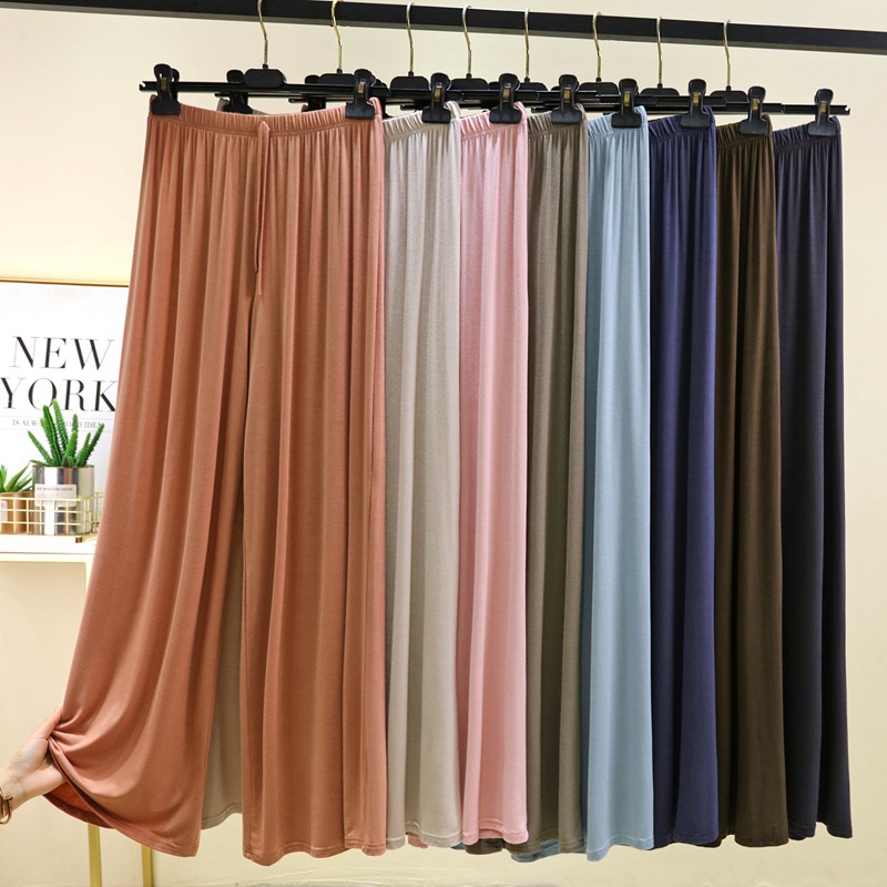 Pantalon à jambes larges pour femmes, col en U, taille haute, ample, Long, couleur unie, drapé, décontracté, assorti, grande taille L à 6XL