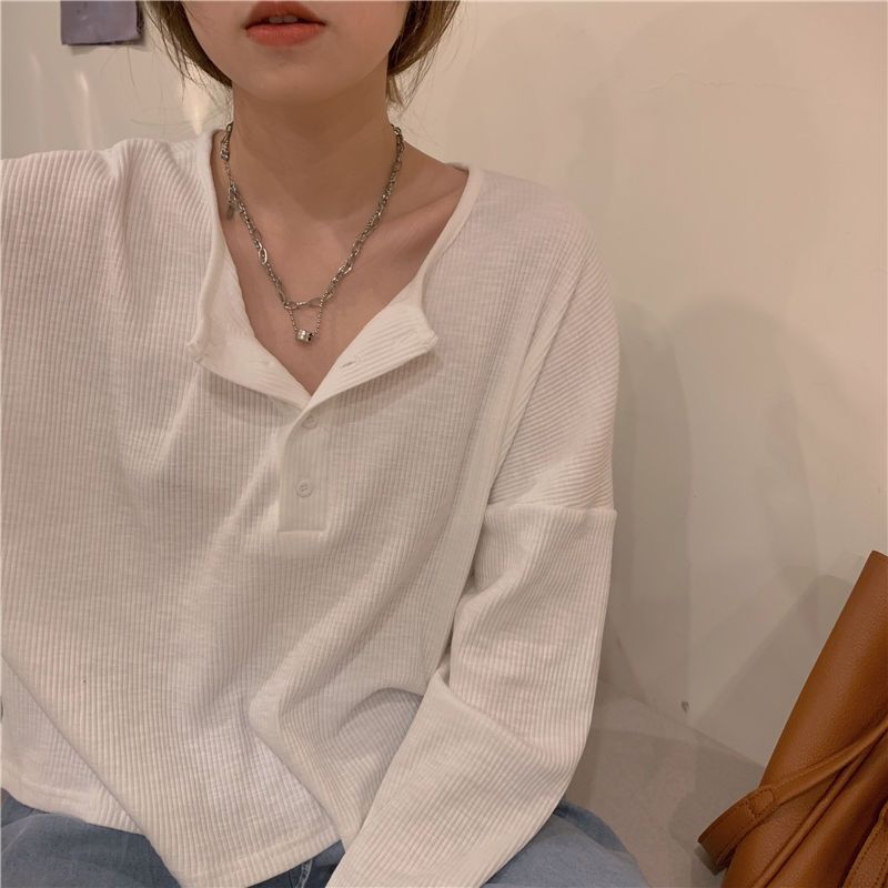 T-shirts à manches longues pour femmes, hauts en coton minimalistes, coupe décontractée, tissu extensible surdimensionné, confortable, doux, quotidien, rétro d'automne