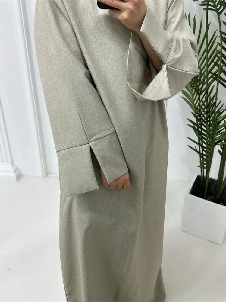 Robe Africaine en Coton et Lin pour Femme Musulmane, Vêtement de Prière Modeste, Islam, Dubaï, Abaya, Turquie, Ramadan