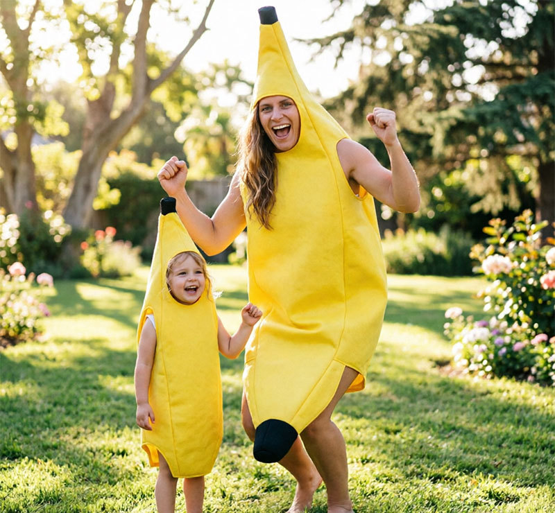 Costume de carnaval pour hommes, déguisement amusant et sexy en forme de banane, déguisement fantaisie pour adultes, nouveauté, décorations pour fête d'Halloween et de Noël, vêtements