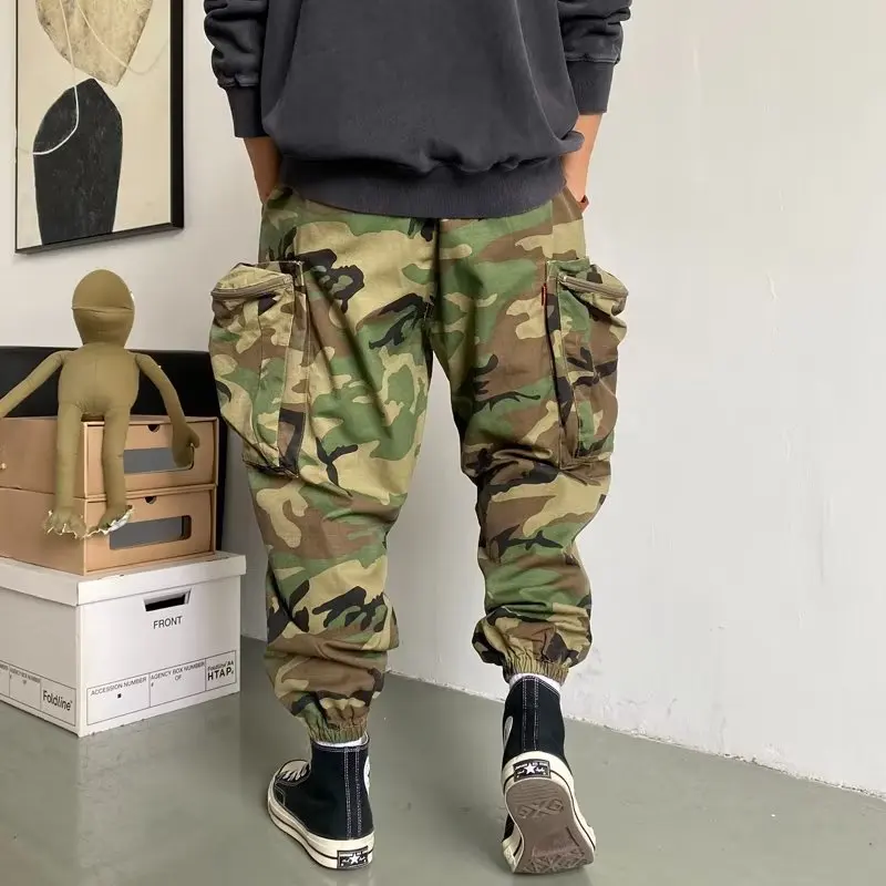 DulCamSolomon-Pantalon sarouel pour homme, grande poche, multifonctionnel, adt, extérieur, décontracté, sport, jogging, vêtements d'entraînement, mode