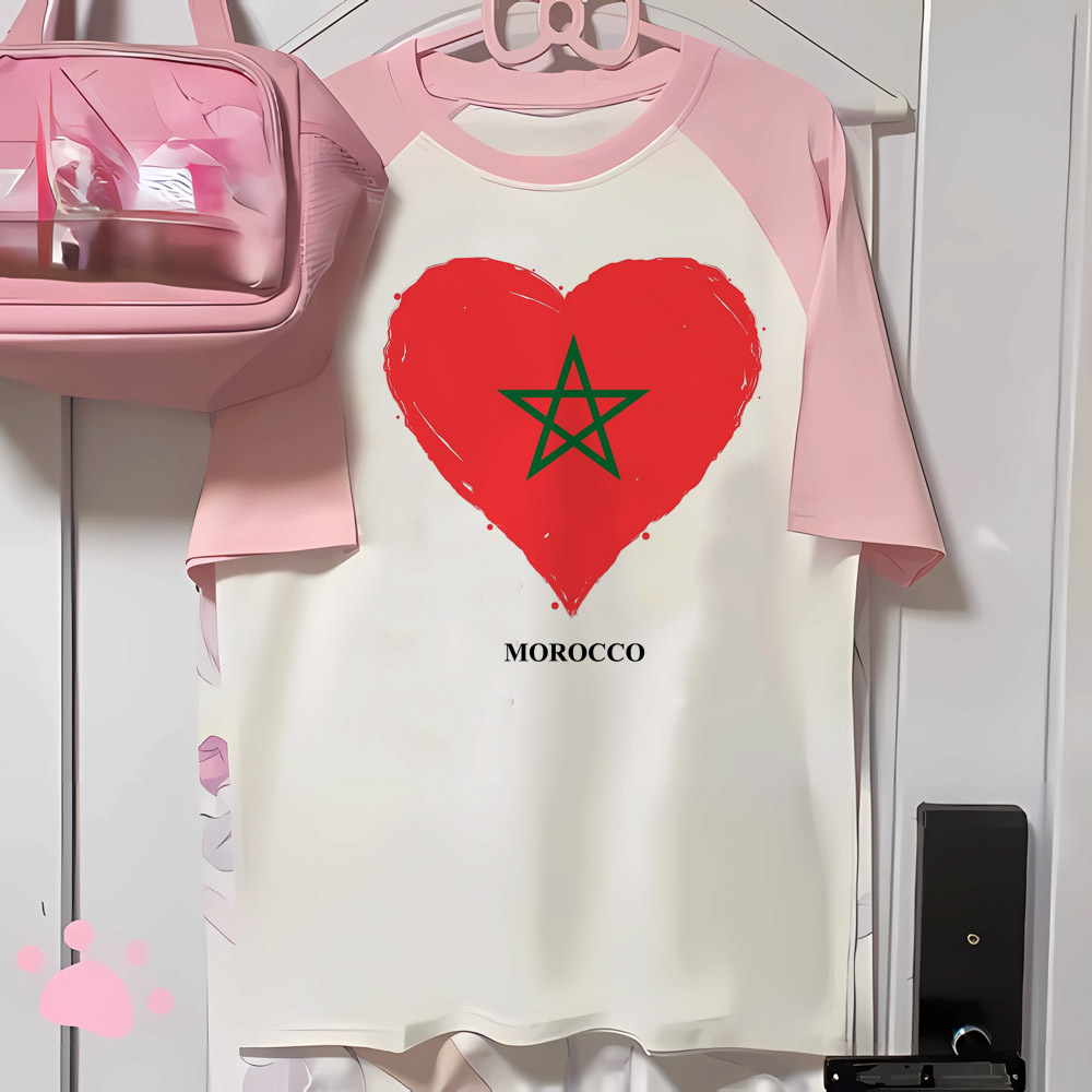 T-shirt pour Femme à Motifs Marocains, Vêtement Confortable, de Styliste Japonais, 600