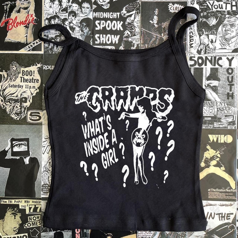 Débardeurs gothiques pour femmes, chemisiers vintage des années 90, haut sexy, vêtements esthétiques Y, camisoles Y2K, Emo