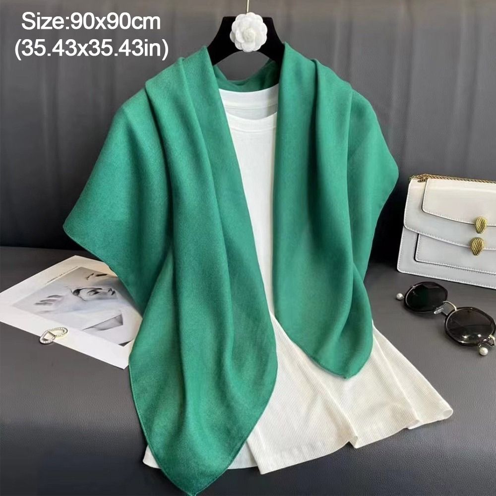 Nouveau 90*90 cm écharpe carrée couleur unie Imitation coton lin Hijab écharpe mouchoir