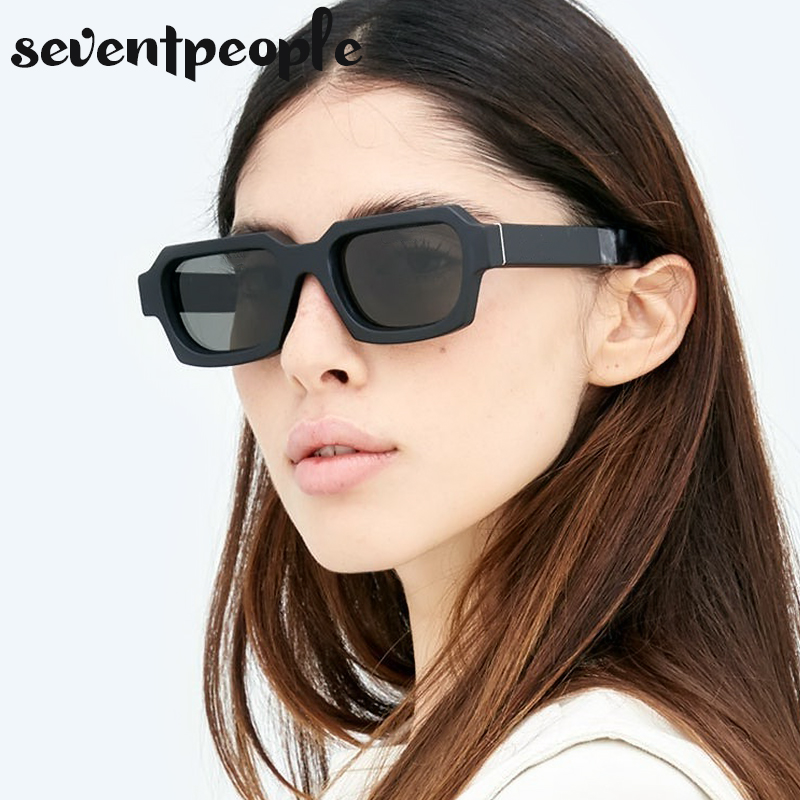 Lunettes de soleil rectangulaires vintage pour hommes 2026, marque de luxe, lunettes de soleil rectangulaires rétro pour femmes, monture épaisse, lunettes carrées