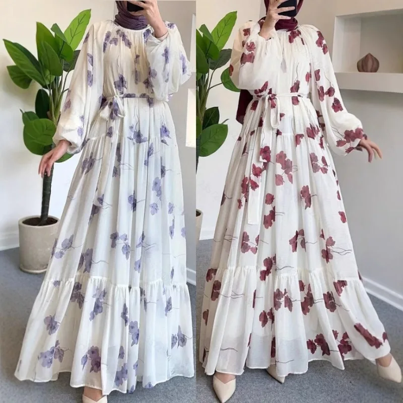 Robe élégante de Dubaï pour femme, Abaya musulmane, Jalabiya pour l'Aïd et le Ramadan, Robes de soirée unies, Longue robe de Dubaï, Robes longues du Maroc 2026