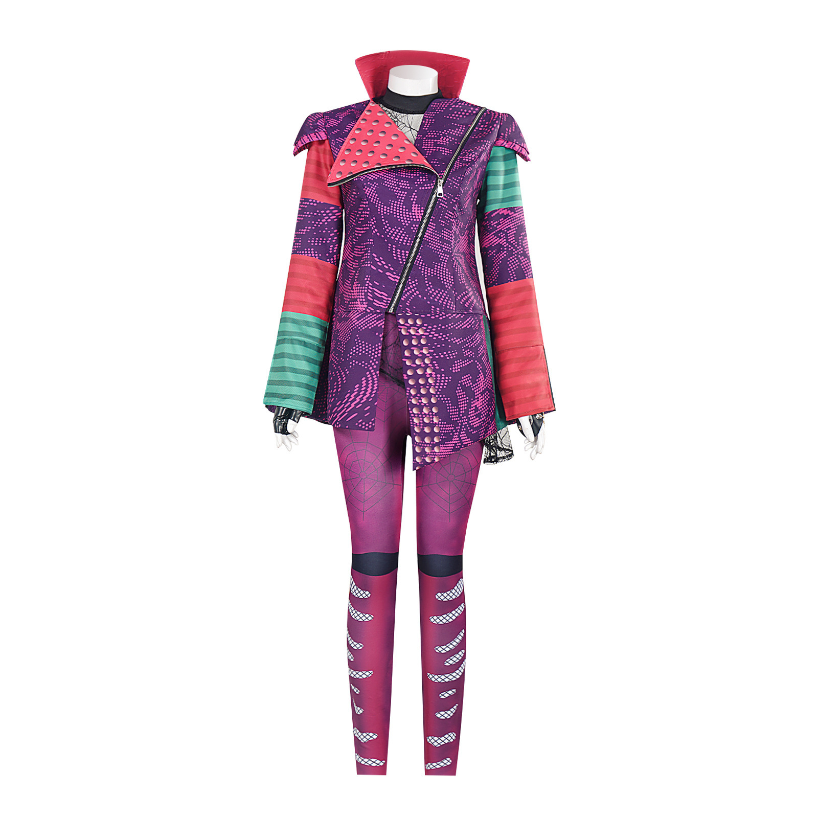 Costume de cosplay du film Descendants Mal, uniforme, manteau, gilet, pantalon, gants, tenues pour femmes adultes, Costume de je