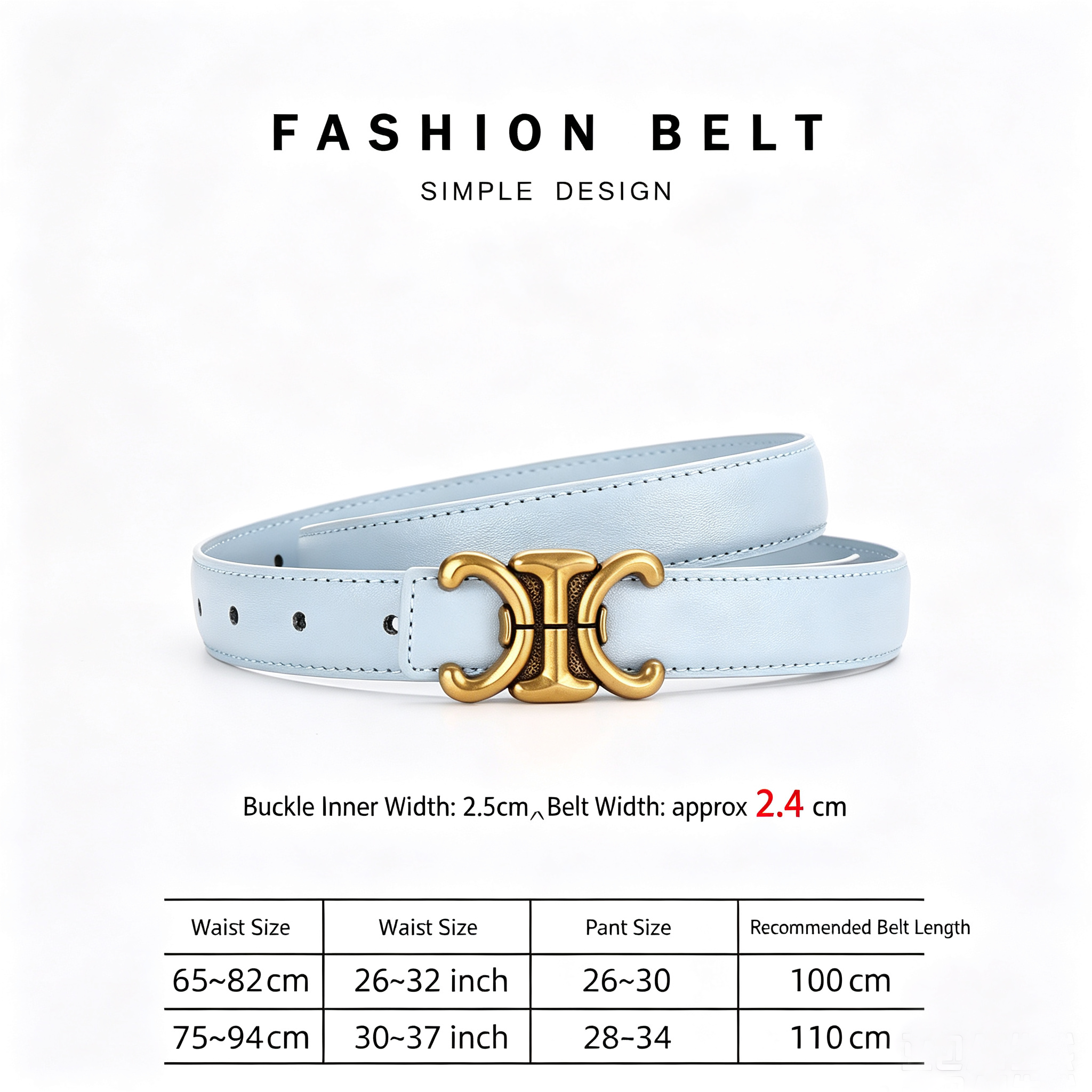 Ceinture fine en cuir pour femmes, boucle dorée vintage, ceinture de taille pour robes décontractées et jeans, ceinture décorative, accessoires de mode.