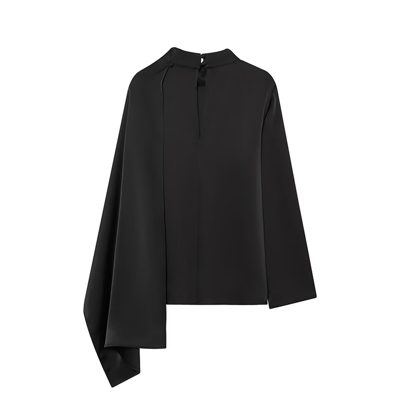 YENKYE nouveau 2026 femmes châle conception Satin Blouse à manches longues printemps haute rue hauts élégants