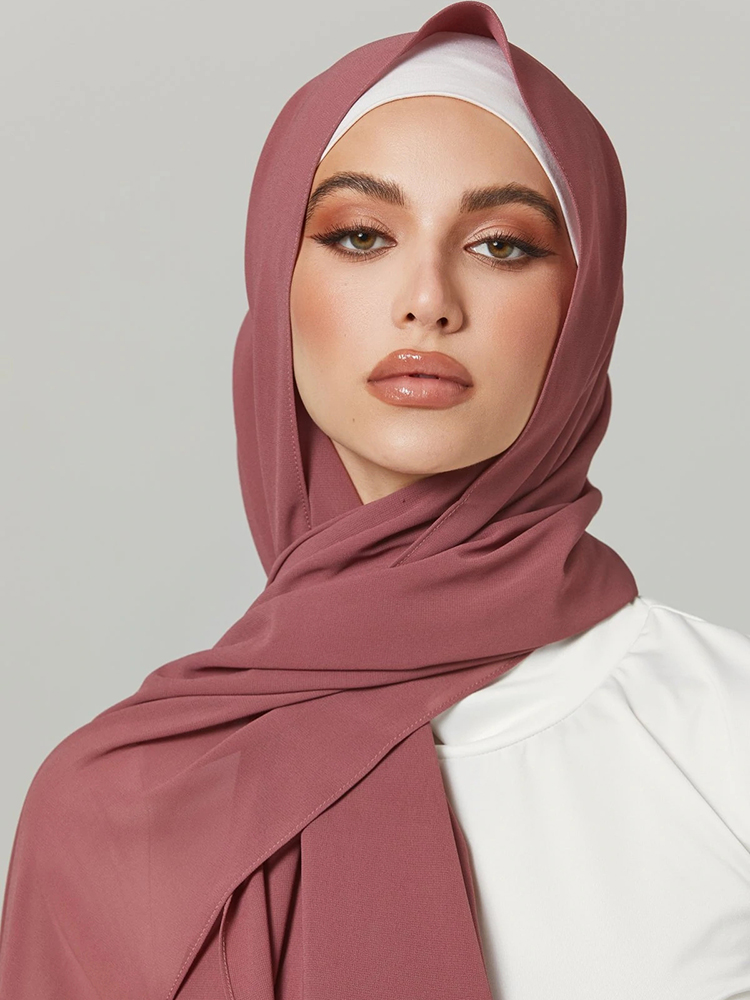 Hijabs musulmans en mousseline de soie, bonne couture pour femmes, châle, écharpe, enveloppe de tête, Foulard, Turban musulman