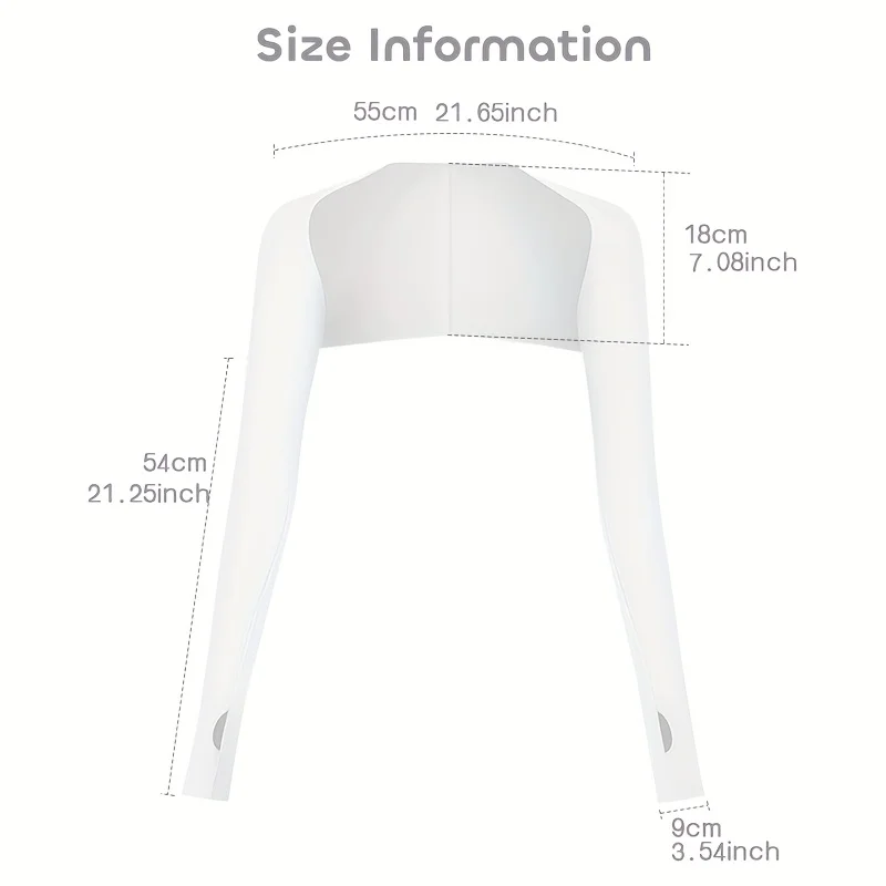 1 pièce Manchons de protection UV en soie glacée, design élastique type châle pour femme, légers et rafraîchissants pour les sports de plein air et la conduite