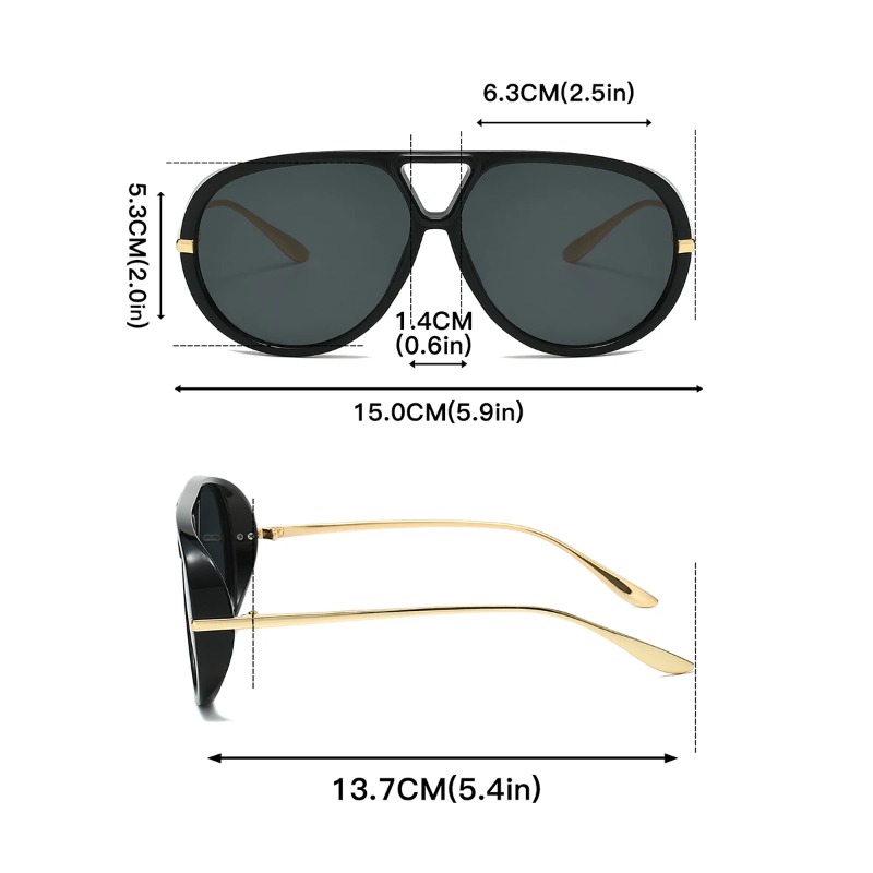 Lunettes de soleil aviateur vintage, nouvelle mode, double pont, pour l'extérieur, design de marque tendance pour femme, décontractées